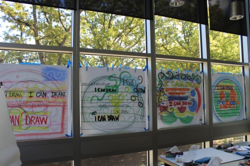 We had lovely windows and views of the trees at UBC viz