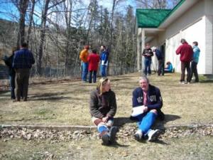 Taking the course outside on the Kimberley campus of College of the Rockies, British Columbia